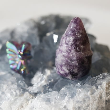 スフィア魔法ワンド♡台座セット♡ローズ、アメジスト、フローライトNo