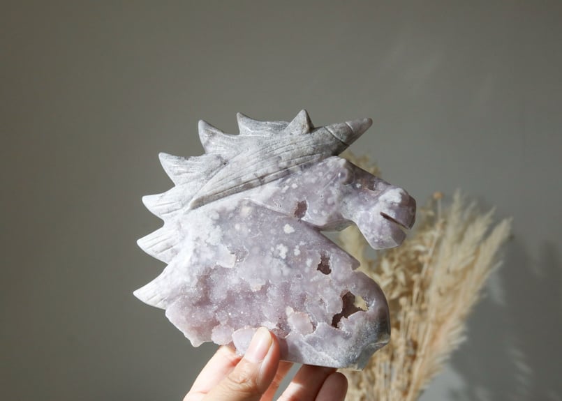 光を表現する】ハイクオリティ ドゥルジーピンクアメジスト ユニコーン