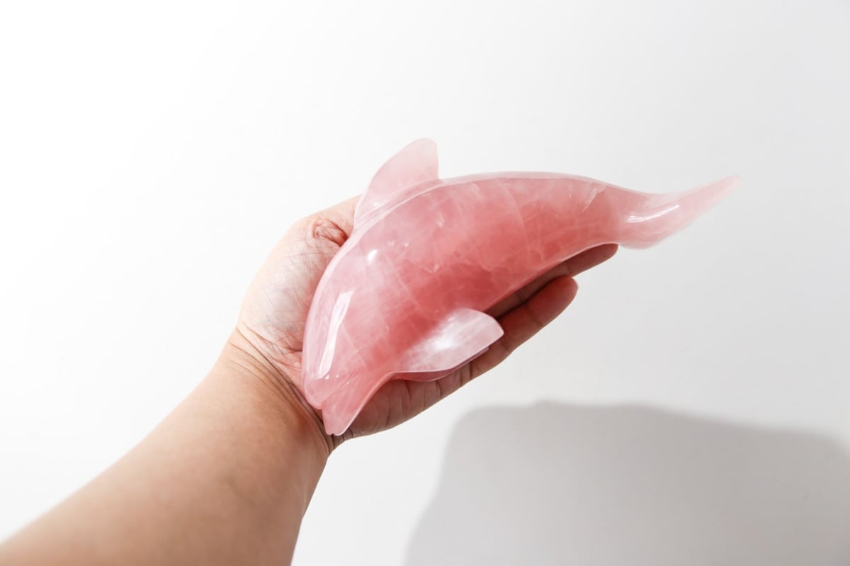 慈愛のイルカ】ローズクォーツ イルカ | Y.S.Y24