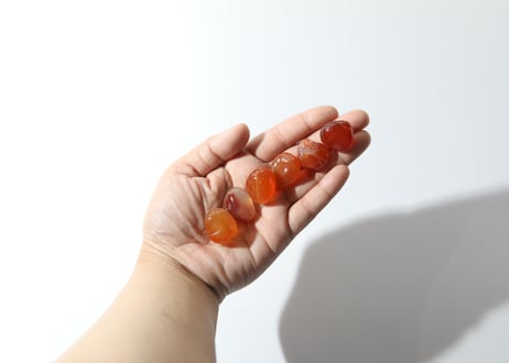 【着実に前へ】カーネリアン タンブル（6個セット）