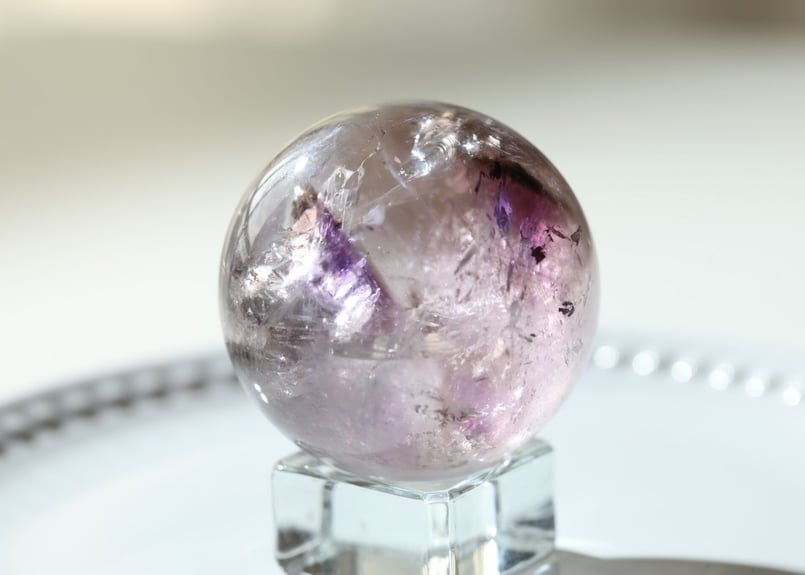 アカシックレコード】虹入りトリコロール 水晶 スフィア | Y.S.Y24