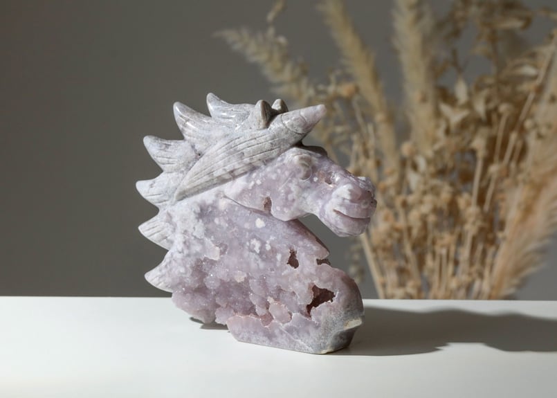 光を表現する】ハイクオリティ ドゥルジーピンクアメジスト ユニコーン