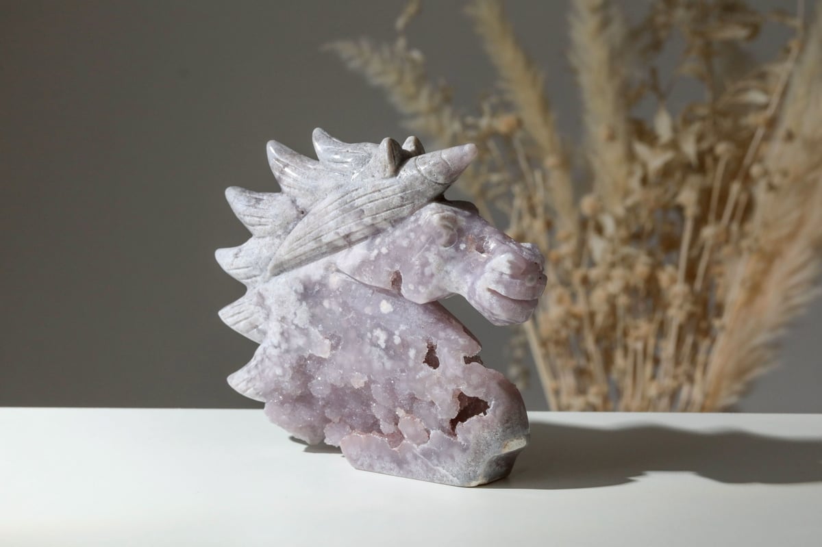 光を表現する】ハイクオリティ ドゥルジーピンクアメジスト ユニコーン
