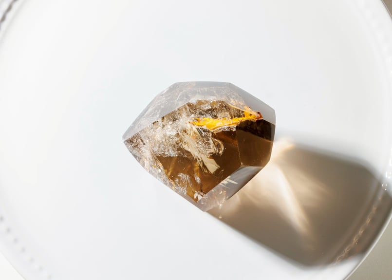 大技封入❣️【空海】虹入り ナチュラルスモーキーシトリン フリー