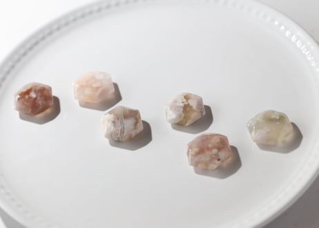 【魔法の時間】チェリーブロッサムアゲート 六芒星（6個セット）