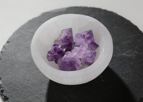 【希望のお茶碗】セレナイトの器（L）足付き