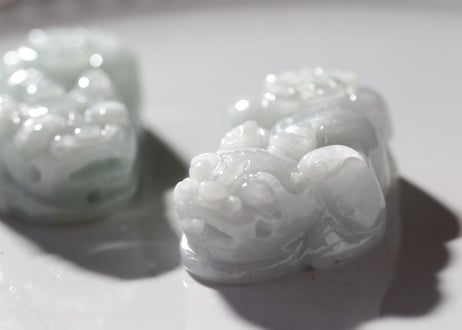 【水の精】ビルマ産 ハイクオリティ 本翡翠 ヒキュウペアM
