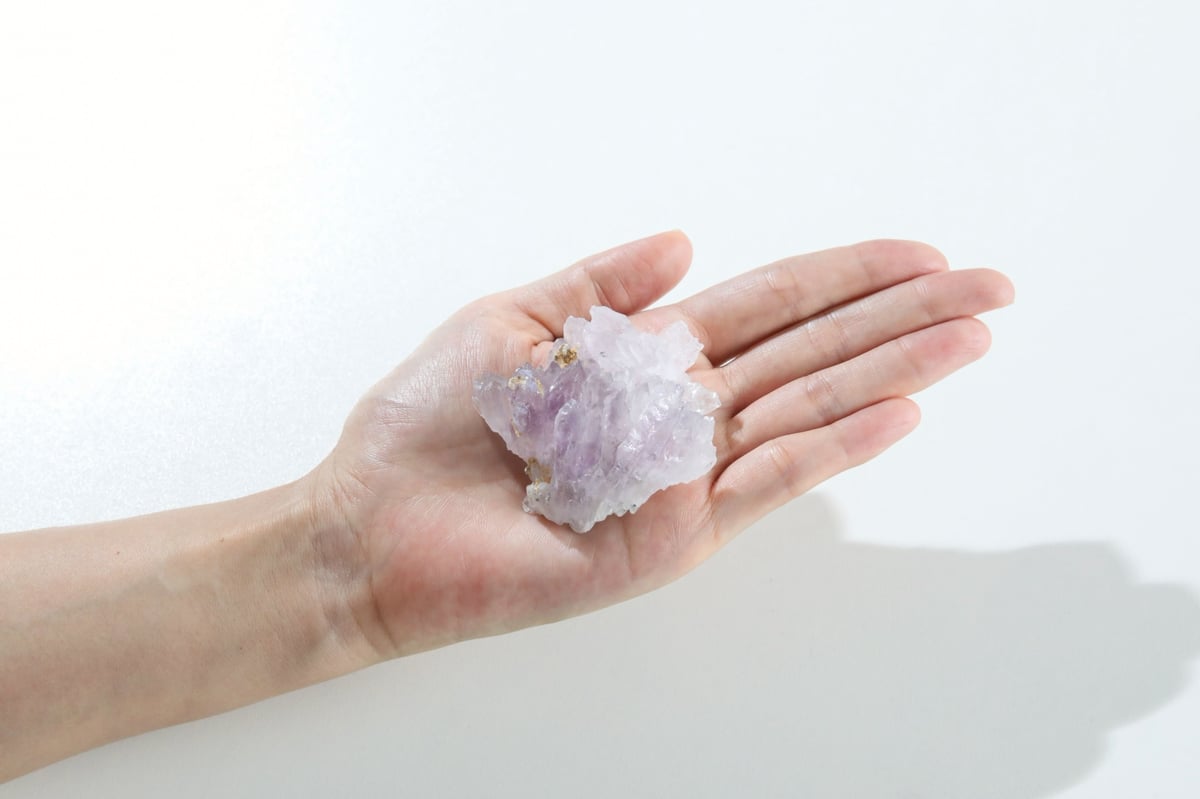 青天井に夢が叶う、青天井に成功に導く技入り】フラワーアメジスト