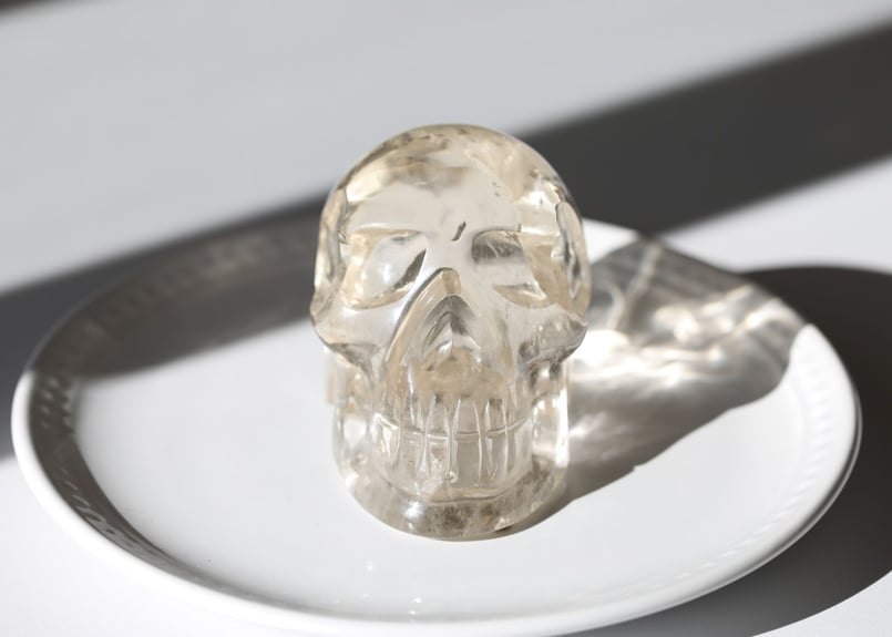 虹入りナチュラルシトリン スカル | Y.S.Y24