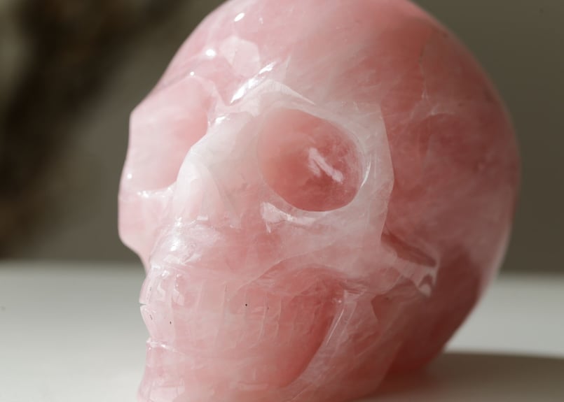 ディープローズクォーツ スカル ローズクォーツ スカル 【素直さ】 | Y.S.Y24