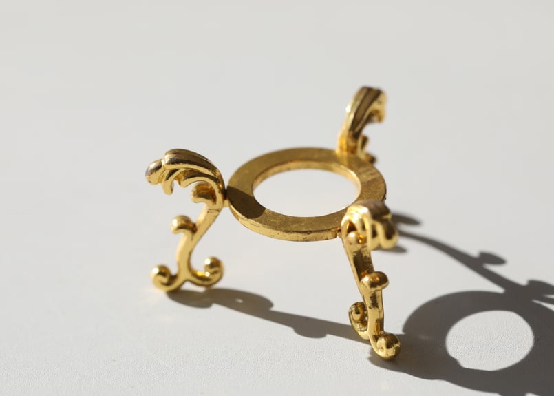 ハートが輝く】虹入り エンジェルオーラ ローズクォーツ スフィア 金の