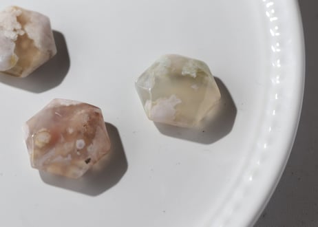 【魔法の時間】チェリーブロッサムアゲート 六芒星（6個セット）