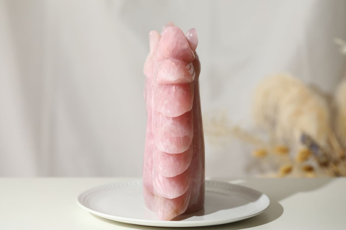 ❤︎バレンタインセール ❤︎ ローズクォーツ ユニコーン ② 虹をかける】ローズクォーツ ユニコーンXL | Y.S.Y24