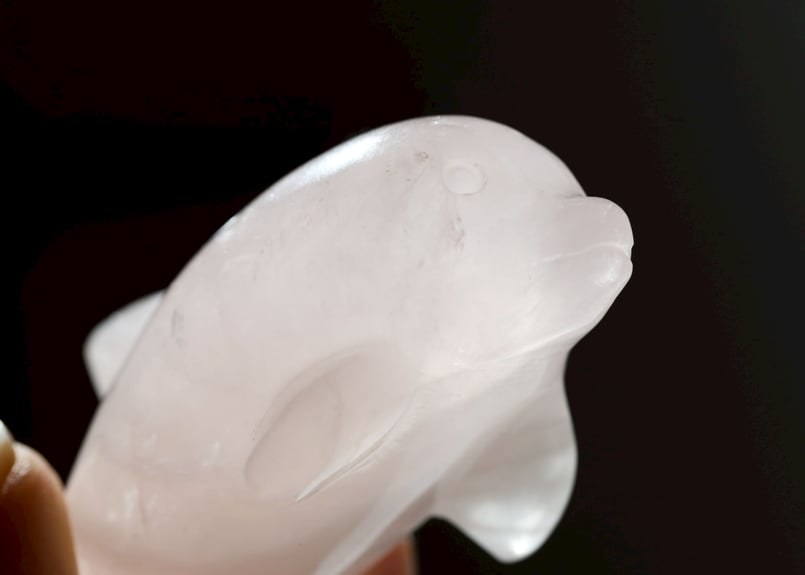 悟りのシッディ入り】ローズクォーツ イルカ | Y.S.Y24