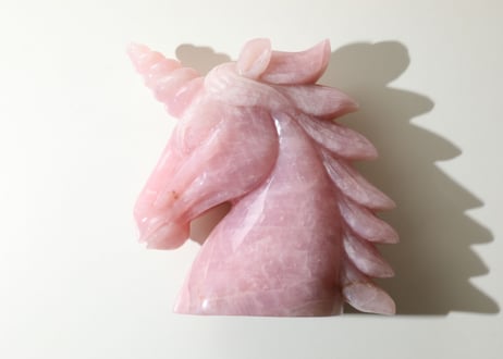 【虹をかける】ローズクォーツ ユニコーンXL