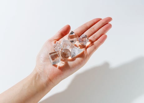 技封入❣️【自分の中の魔法を強くする】ガネッシュヒマール産水晶 幾何学セット ラクタの箱付き ※イベントクーポン使用不可