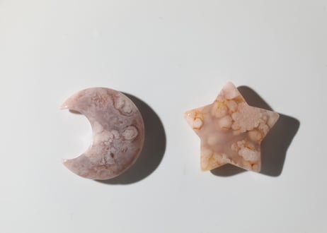 【お菓子の国で】チェリーブロッサムアゲート 月と星 B