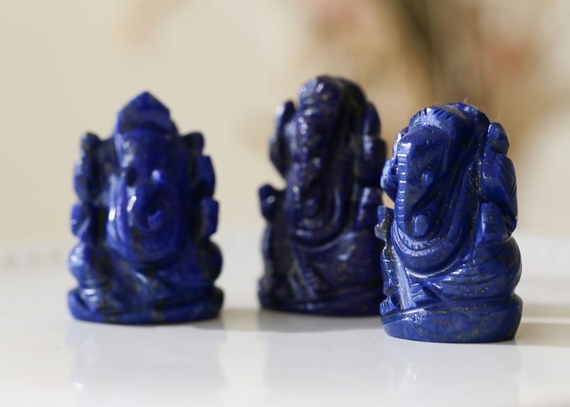 豊かさの神】ラピスラズリ ガネーシャ | Y.S.Y24