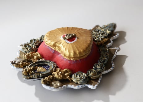 【祭壇】アルター用 メキシコ産 天使とハートの壁掛け