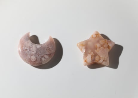 【お菓子の国で】チェリーブロッサムアゲート 月と星 B