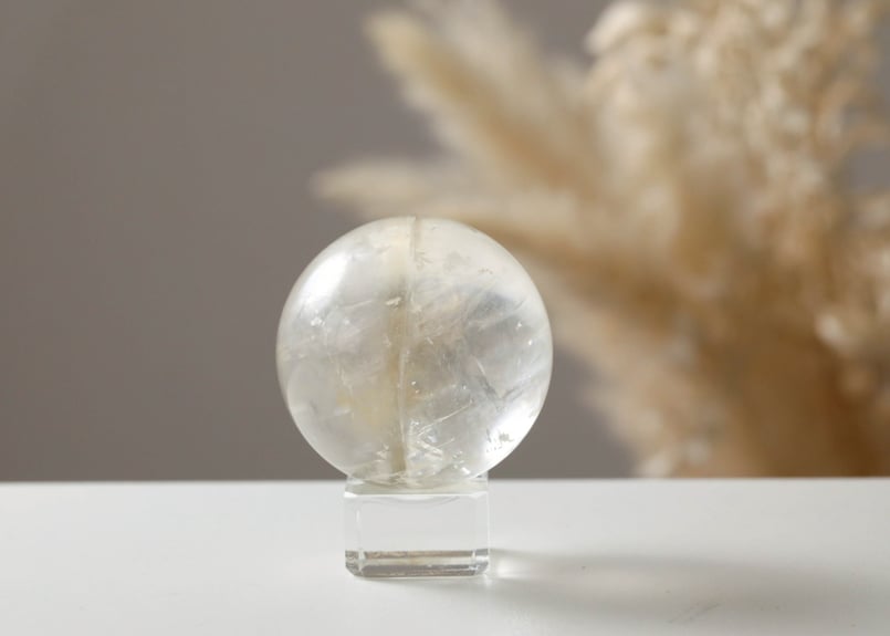 天然石　虹入り　ゴールデンカルサイトスフィア 天然石 虹入り ゴールデンカルサイトスフィア 天然石 虹入り