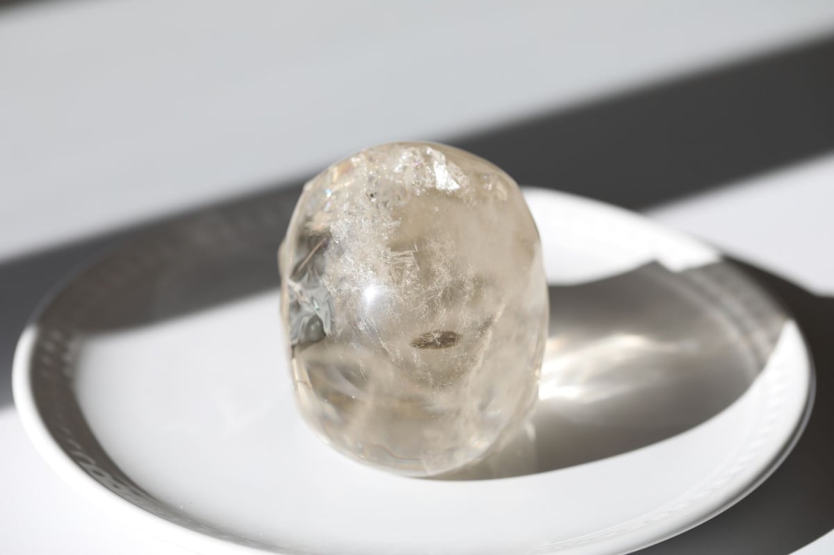 【天然石】 ハイクオリティナチュラルシトリンスカル 虹入りナチュラルシトリン スカル | Y.S.Y24