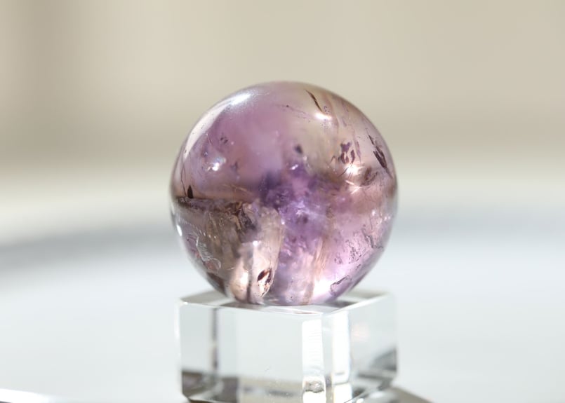 パワーストーン スフィア 虹入り 水晶 アメジスト アンダラクリスタル