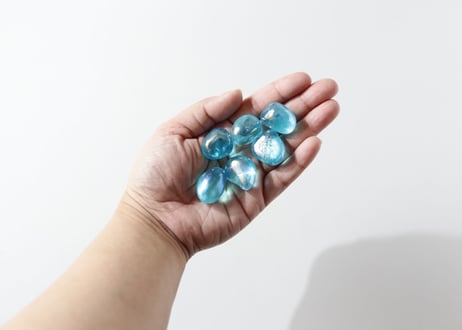 【海のエナジー】アクアオーラクォーツ タンブルM（6個セット）