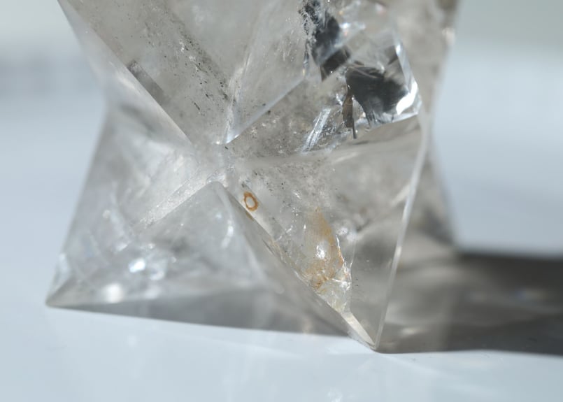 ブラジル産 虹入り スモーキータンジェリンクォーツ クラスター L ブラジル産 虹入り スモーキータンジェリンクォーツ クラスター L