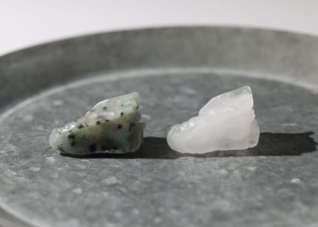 【のびのびと生きる】キウイジャスパー＆クォーツ ドラゴンセット