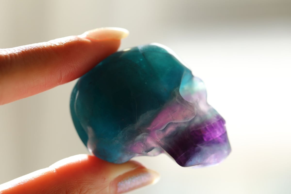 学びの師】レインボーフローライト スカル | Y.S.Y24