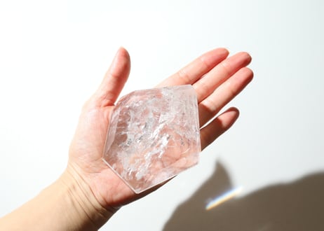 【光の大地へ】虹入り レムリアンクォーツ 磨き