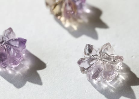 【愛を伝えたい】アメトリンとアメジストの花（3個セット）