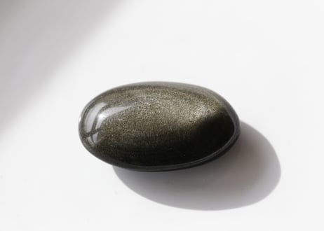 ゴールドシーンオブシディアンの小さな握り石　【照らす】