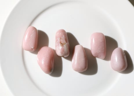 【穏やかな心】ピンクオパール タンブル（6個セット）