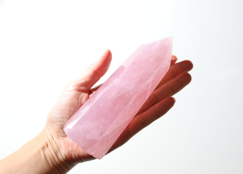 ❤︎濃いめ ピンク❤︎ ローズクォーツ ウィング 濃いピンクのローズクォーツ ハート 【ときめき】 | Y.S.Y24