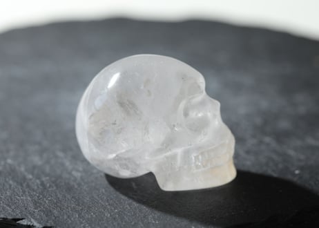 【慶び】虹入り クリアクォーツ スカル