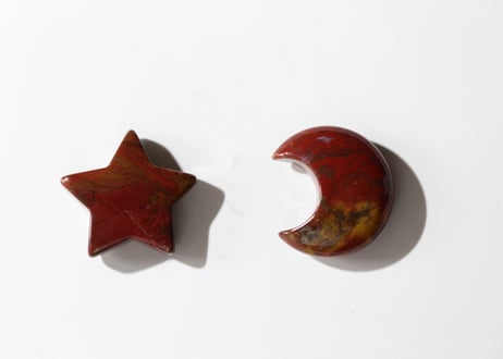 【カフェで一息】ムーカイトジャスパー 星と月