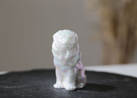 【高貴なLION】エンジェルオーラ ホワイト翡翠 ライオン