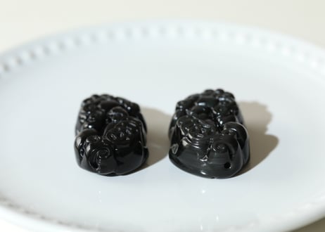 【現実を動かす】レインボーオブシディアン ヒキュウペア