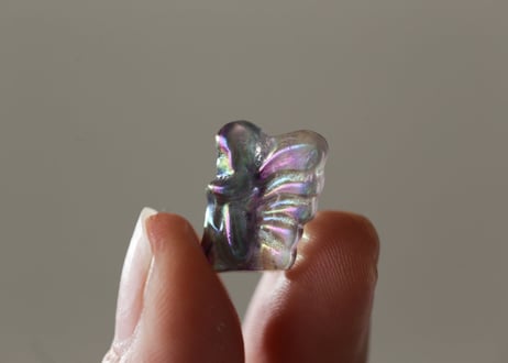 【J.U.rinne】〈Juriの妖精からのリーディングメッセージ付き〉オーラクォーツとプットのミニワンド セット (アクアオーラクォーツ)