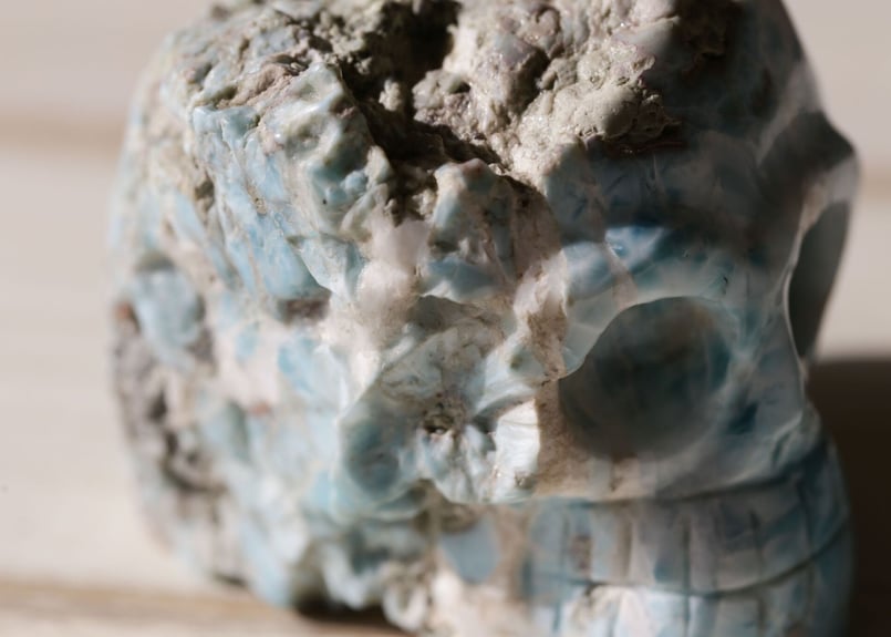 ドミニカ共和国産 ラリマー スカル 【ひょうきんな大賢者】 | Y.S.Y24