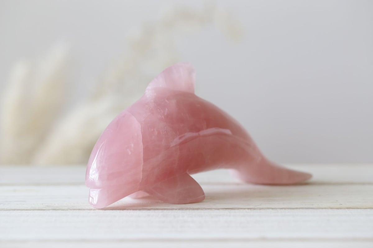 慈愛のイルカ】ローズクォーツ イルカ | Y.S.Y24