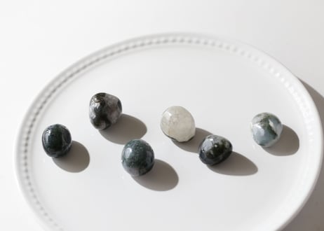 【勇気をあなたに】モスアゲート タンブル（6個セット）