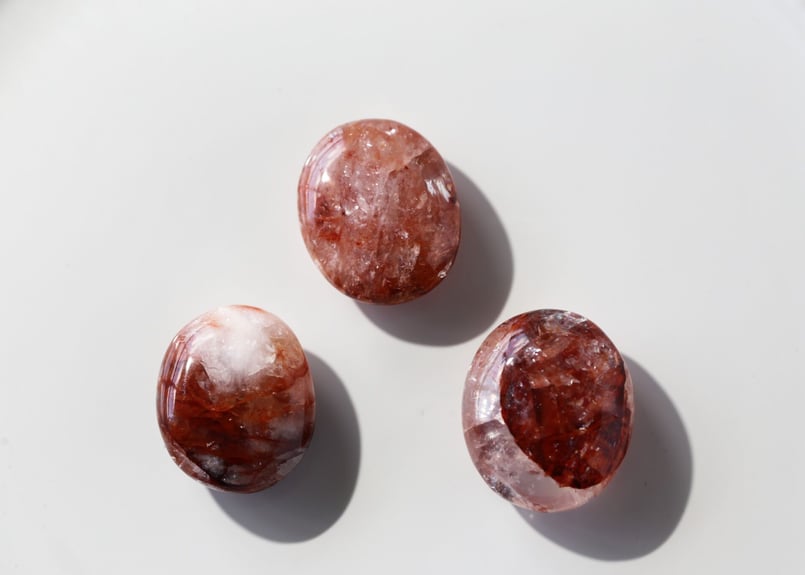 美しい現実】ヘマタイトインクォーツ タンブル（3個セット） | Y.S.Y24