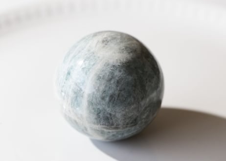 【new earth】虹入り キラキラアクアマリン スフィア