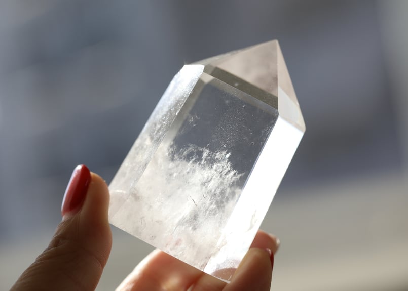 最終価格⭐︎ブラジル産クリアクォーツタワー 虹入り どっしり存在感あり◎ ブラジル産 虹入りクリアクォーツ オクタヒドロン | Y.S.Y24