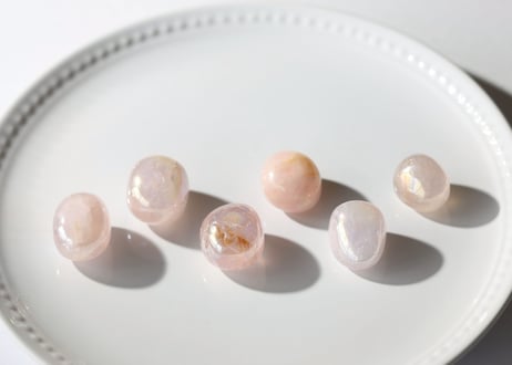 【天使が微笑む】エンジェルオーラ ローズクォーツ タンブル（6個セット）