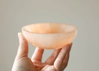 【爽やかな浄化】オレンジセレナイトの器　L