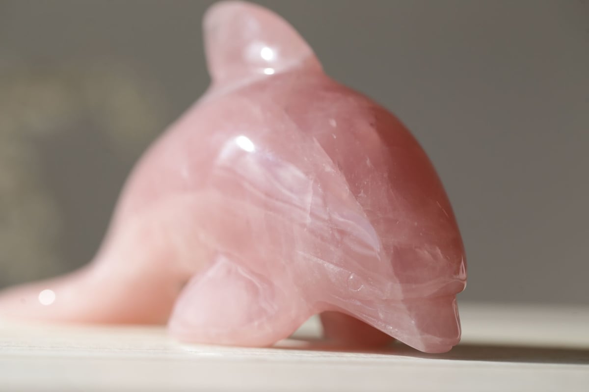 慈愛のイルカ】ローズクォーツ イルカ | Y.S.Y24